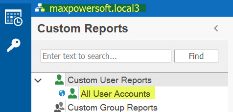 Custom Report Loaded for Domain 3